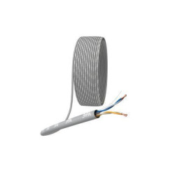 Кабель витая пара U/UTP кат.5E 2х2х24AWG solid CU PVC сер. (м) Эра Б0044428