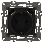 Розетка 16А 250В 2P+E с 2хUSB 5В-3А защ. шторки Elegance антрацит 14-4109-05 ЭРА Б0047871