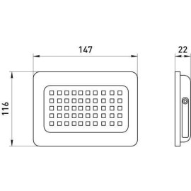 Прожектор светодиодный LPR-023-0-40K-050 50Вт 4000К 4000лм IP65 150х145х24 уличный Эра Б0052032