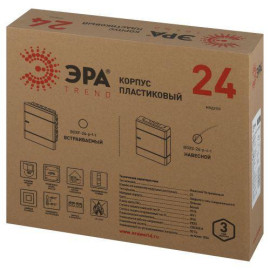 Щит распределительный навесной ЩРН-П-24 Trend BOXS-24-p-s-t IP41 ЭРА Б0052641