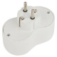 Разветвитель 2-м с заземл. 16А IP20 SPx-2e-W бел. Эра Б0053478