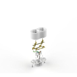 Разветвитель 2-м с заземл. 16А IP20 SPx-2e-W бел. Эра Б0053478