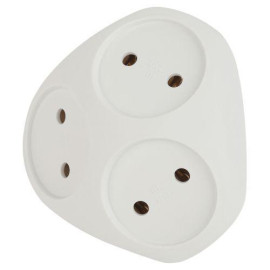 Разветвитель 3-м без заземл. 10А IP20 SPx-3-W бел. Эра Б0053481