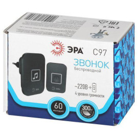 Звонок беспроводной С97 60 мелодий черн. Эра Б0054086