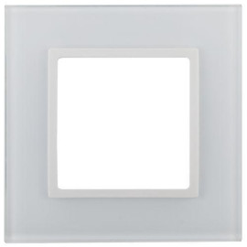 Рамка 1-м 14-5101-01 стекло Elegance бел.+бел. Эра Б0059166