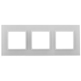 Рамка 3-м 14-5103-01 стекло Elegance бел.+бел. Эра Б0059170