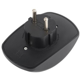 Разветвитель электрический SPx-2-B на 2 розетки без заземл. 10А черн. Эра Б0059720