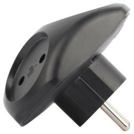 Разветвитель электрический SPx-3-B на 3 розетки без заземл. 10А черн. Эра Б0059721