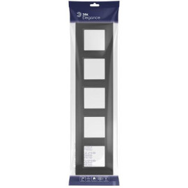 Рамка 5-м Elegance 14-5015-05 Classic для розеток и выключателей антрацит Эра Б0060595