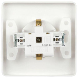 Розетка 1-м СП Style 7-202-01 16А 250В IP20 2P+E Schuko с заземл. бел. Intro Б0060619