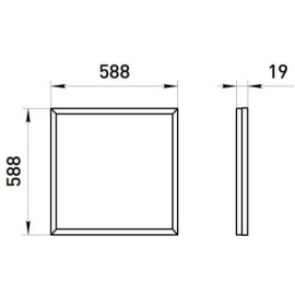 Светильник светодиодный SPO-640-3-6K-32 32Вт 6500К IP40 4000лм 588х588х19мм Грильято панель матов. Эра Б0061335