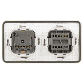 Блок розетка с выключателем Эксперт 11-7521-01 IP55 16А (10AX)-250В СУ бел. Эра Б0063261