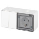 Блок розетка с выключателем Эксперт 11-7502-01 двойн. IP55 16A(10AX)-250В ОУ белый Эра Б0063270