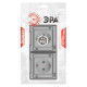 Розетка Эксперт 11-2523-01 2х2P+E гориз. IP55 16А-250В СУ бел. Эра Б0063276