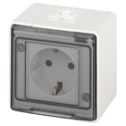Розетка Эксперт 11-2502-01 2P+E IP55 шторки 16А-250В ОУ бел. Эра Б0063280