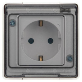 Розетка Эксперт 11-2502-01 2P+E IP55 шторки 16А-250В ОУ бел. Эра Б0063280