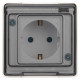Розетка Эксперт 11-2501-01 2P+E IP55 16А-250В ОУ бел. Эра Б0063294