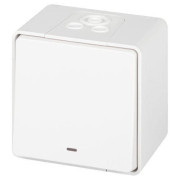 Выключатель Эксперт 11-1502-01 с подсветкой IP55 10АХ-250В ОУ бел. Эра Б0063305