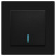 Выключатель 1-кл. СП Accent 6-102-05 10А IP20 250В с подсветкой AL/CU антрацит Intro Б0063475