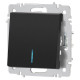 Выключатель 1-кл. СП Accent 6-102-05 10А IP20 250В с подсветкой AL/CU антрацит Intro Б0063475