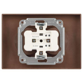 Розетка 2-м СП Accent 6-204-09 16А IP20 250В 2P AL/CU титан Intro Б0063433