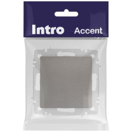 Выключатель 1-кл. СП Accent 6-101-09 10А IP20 250В AL/CU титан Intro Б0063440