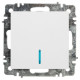 Выключатель 1-кл. СП Accent 6-102-01 10А IP20 250В с подсветкой AL/CU бел. Intro Б0063445