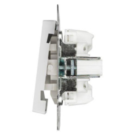 Выключатель 1-кл. СП Accent 6-102-01 10А IP20 250В с подсветкой AL/CU бел. Intro Б0063445