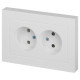 Розетка 2-м СП Accent 6-204-01 16А IP20 250В 2P AL/CU бел. Intro Б0063447