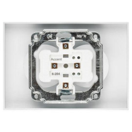 Розетка 2-м СП Accent 6-204-01 16А IP20 250В 2P AL/CU бел. Intro Б0063447