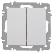 Выключатель 2-кл. СП Accent 6-104-01 10А IP20 250В AL/CU бел. Intro Б0063452