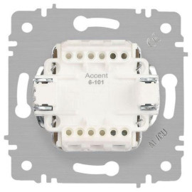 Выключатель 1-кл. СП Accent 6-101-05 10А IP20 250В AL/CU антрацит Intro Б0063458