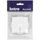 Выключатель 1-кл. СП Accent 6-102-01М 10А IP20 250В с подсветкой AL/CU бел. матов. Intro Б0063466