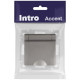 Розетка 1-м СП Accent 6-203-09 16А IP20 250В 2P+E Schuko с крышкой AL/CU титан Intro Б0063471