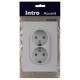 Розетка 2-м СП Accent 6-205-01 16А IP20 250В 2P+E Schuko AL/CU бел. Intro Б0063485