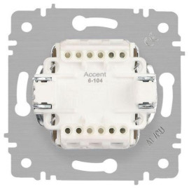 Выключатель 2-кл. СП Accent 6-104-05 10А IP20 250В AL/CU антрацит Intro Б0063488