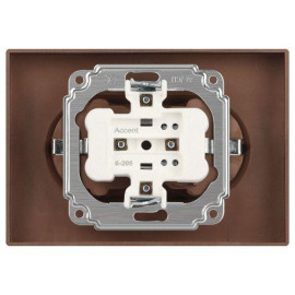 Розетка 2-м СП Accent 6-205-09 16А IP20 250В 2P+E Schuko AL/CU титан Intro Б0063500