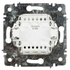 Выключатель 2-кл. СП Accent 6-105-01 10А IP20 250В с подсветкой AL/CU бел. Intro Б0063505