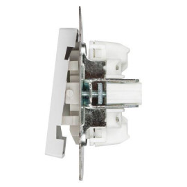 Выключатель 2-кл. СП Accent 6-105-01 10А IP20 250В с подсветкой AL/CU бел. Intro Б0063505