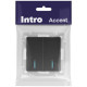 Выключатель 2-кл. СП Accent 6-105-05 10А IP20 250В с подсветкой AL/CU антрацит Intro Б0063516