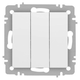 Выключатель 3-кл. СП Accent 6-106-01М 10А IP20 250В AL/CU бел. матов. Intro Б0063532