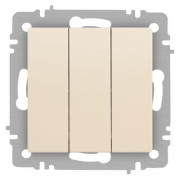 Выключатель 3-кл. СП Accent 6-106-02 10А IP20 250В AL/CU сл.кость Intro Б0063534