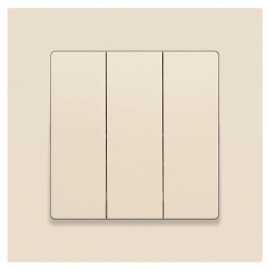 Выключатель 3-кл. СП Accent 6-106-02 10А IP20 250В AL/CU сл.кость Intro Б0063534