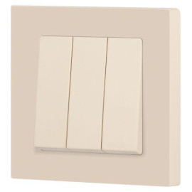 Выключатель 3-кл. СП Accent 6-106-02 10А IP20 250В AL/CU сл.кость Intro Б0063534