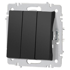 Выключатель 3-кл. СП Accent 6-106-05 10А IP20 250В AL/CU антрацит Intro Б0063540