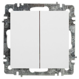 Переключатель 2-кл. СП Accent 6-107-01 10А IP20 250В AL/CU бел. Intro Б0063554