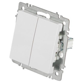 Переключатель 2-кл. СП Accent 6-107-01 10А IP20 250В AL/CU бел. Intro Б0063554