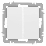 Переключатель 2-кл. СП Accent 6-107-01М 10А IP20 250В AL/CU бел. матов. Intro Б0063556