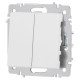 Переключатель 2-кл. СП Accent 6-107-01М 10А IP20 250В AL/CU бел. матов. Intro Б0063556