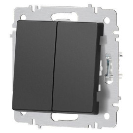 Переключатель 2-кл. СП Accent 6-107-05 10А IP20 250В AL/CU антрацит Intro Б0063564